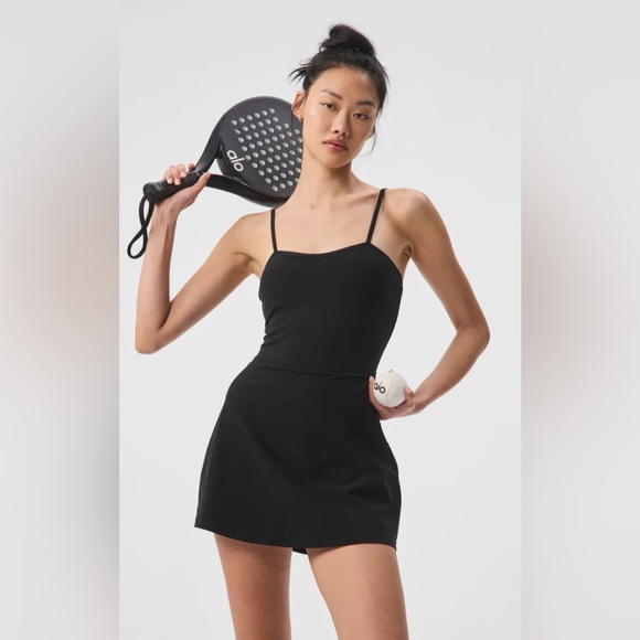 ALO Yoga Dresses & Skirts - NWT ALO Yoga Alosoft Courtside Mini Dress in Black size XS